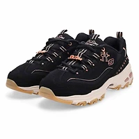 Women's  D'Lites Lace Up Sneaker - Black/Rose Gold