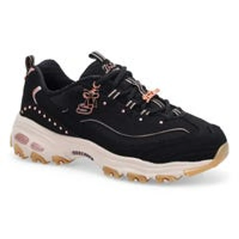 Women's  D'Lites Lace Up Sneaker - Black/Rose Gold