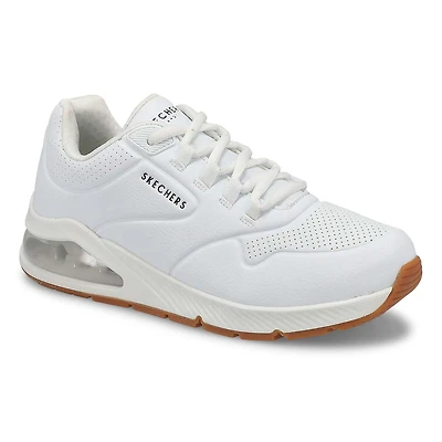 Women's Uno Lace Up Sneaker - White/Leopard