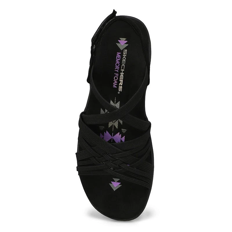 Women's  Reggae Slim Casual Sandal - Black/Black
