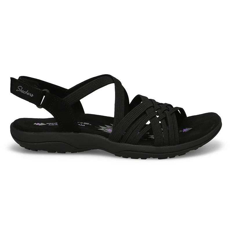 Women's  Reggae Slim Casual Sandal - Black/Black