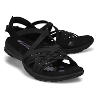 Women's  Reggae Slim Casual Sandal - Black/Black