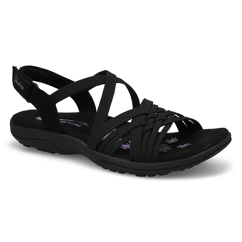 Women's  Reggae Slim Casual Sandal - Black/Black
