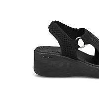 Women's Pier-Lite Wedge Casual Sandal - Black