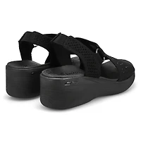 Women's Pier-Lite Wedge Casual Sandal - Black