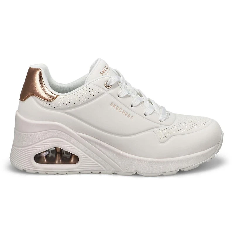 Women's Uno Wedge Hi Steps Sneaker - White