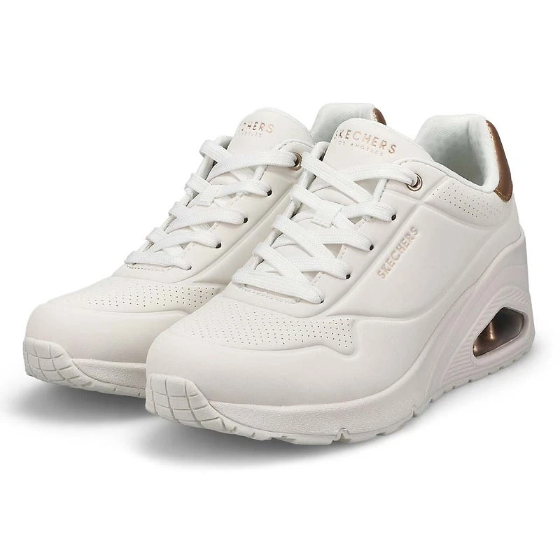 Women's Uno Wedge Hi Steps Sneaker - White