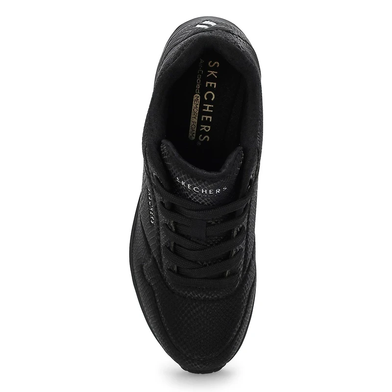 Women's Uno Lace Up Sneaker - White/Leopard