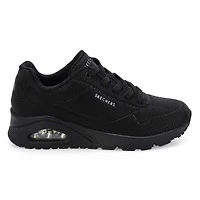 Women's Uno Lace Up Sneaker - White/Leopard