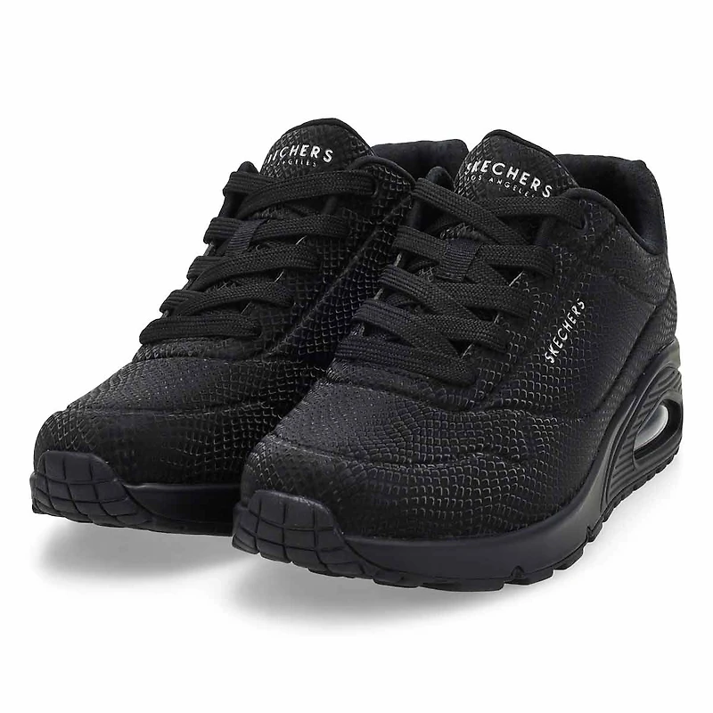 Women's Uno Lace Up Sneaker - White/Leopard