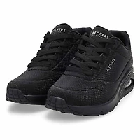 Women's Uno Lace Up Sneaker - White/Leopard