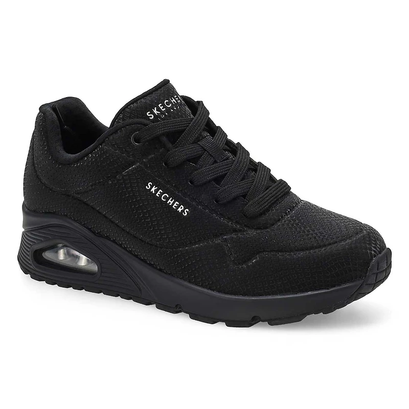 Women's Uno Lace Up Sneaker - White/Leopard