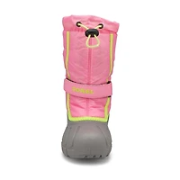 Botte d'hiver  enfiler FLURRY, ros/rose, filles