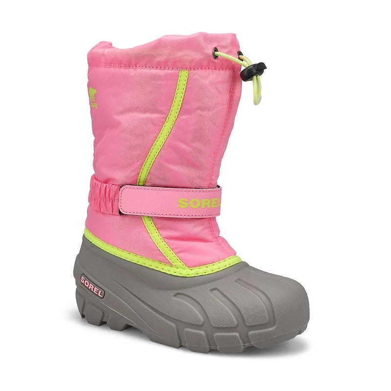 Botte d'hiver  enfiler FLURRY, ros/rose, filles