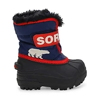 Botte SNOW COMMANDER, noir/bleu, bbs