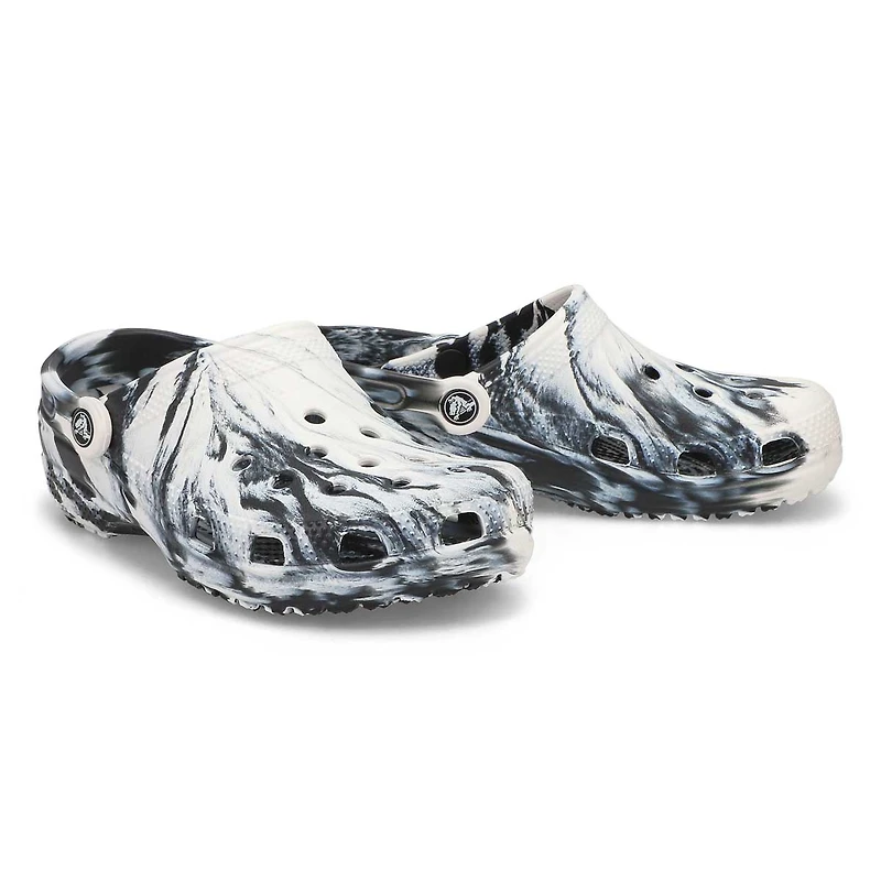 Women's Classic Marbled EVA Clog - White/Black