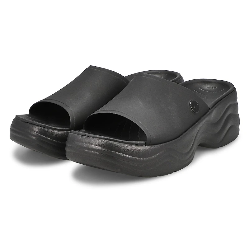Women's Skyline Platform Slide Sandal - Black