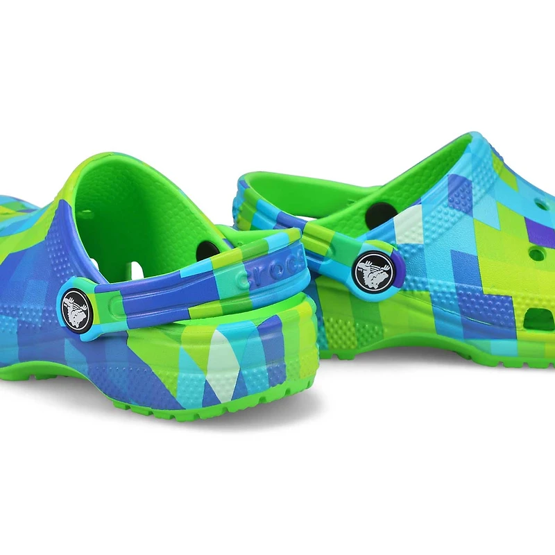 Kids' Classic Digi Block Clog - Green Slime