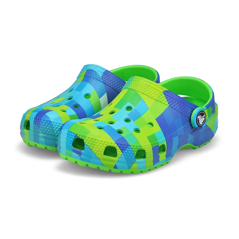 Kids' Classic Digi Block Clog - Green Slime