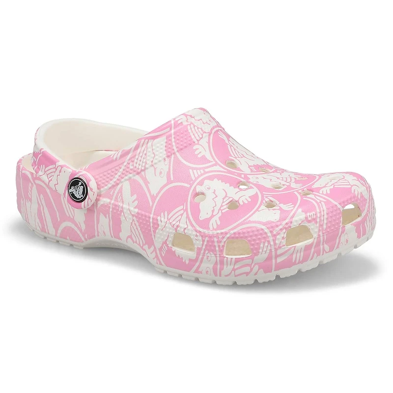 Women's Duke Print Classic Clog - Pink Tweed
