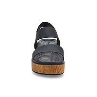Women's  Brooklyn Cork Low Wedge Sandal - Black