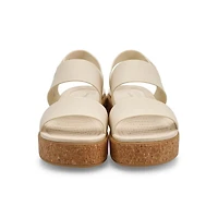 Sandale  talon compens BROOKLYN CORK LOW, noir,
