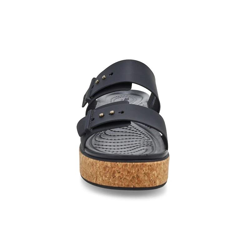 Women's Brooklyn Cork Buckle Platform Sandal - Bla