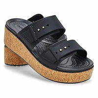 Women's Brooklyn Cork Buckle Platform Sandal - Bla