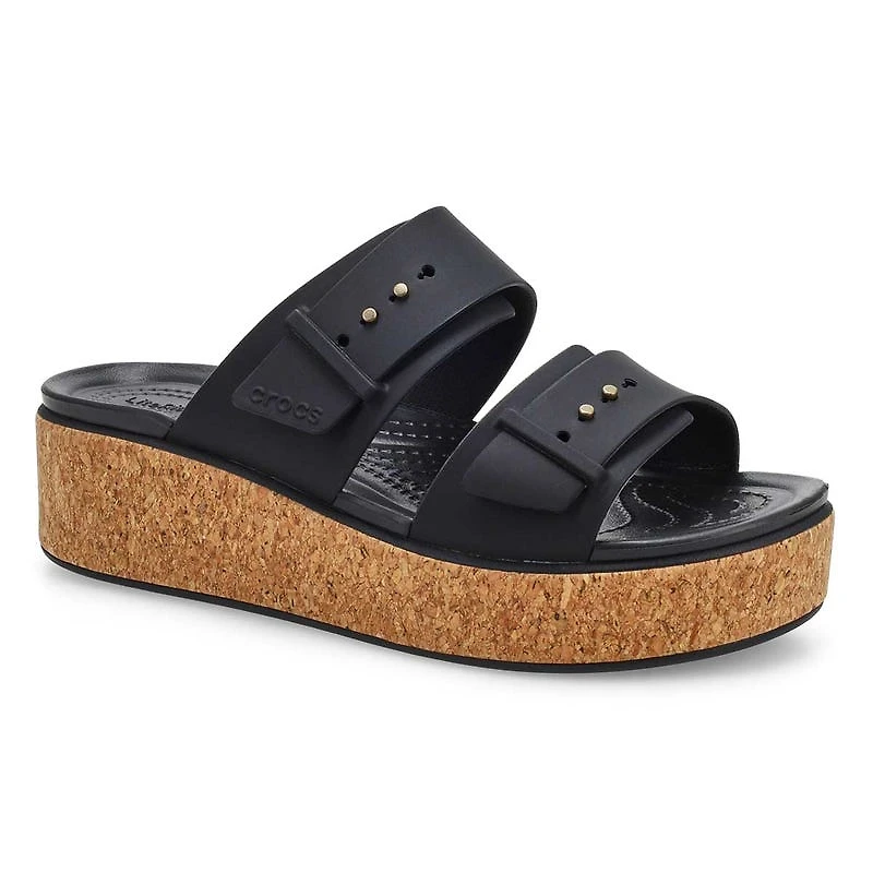 Sandale  plateforme BROOKLYN CORK BUCKLE, noir, f