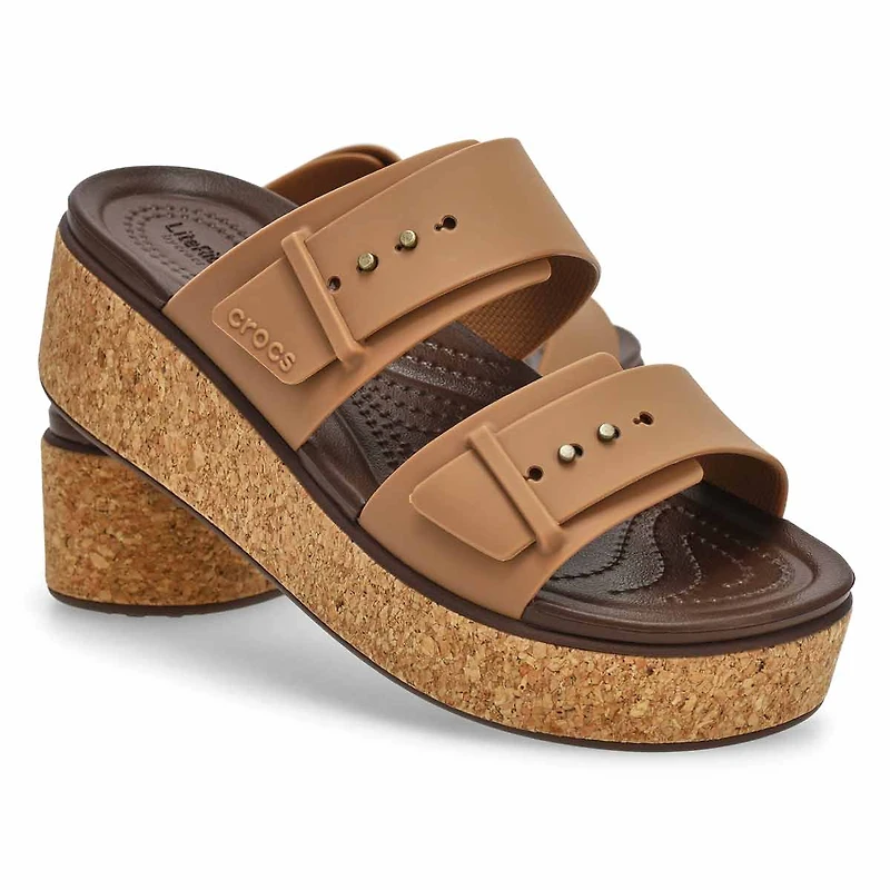 Sandale plateforme BROOKLYN CORK BUCKLE, noir, f