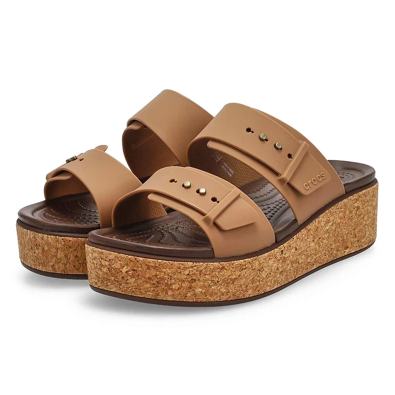 Sandale plateforme BROOKLYN CORK BUCKLE, noir, f