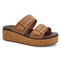 Sandale à plateforme BROOKLYN CORK BUCKLE, noir, f