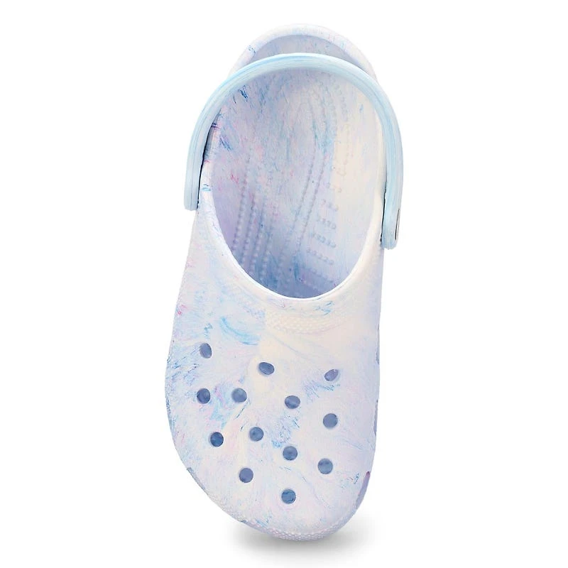 Women's Classic Watercolor Marbled Clog - Blue Mul
