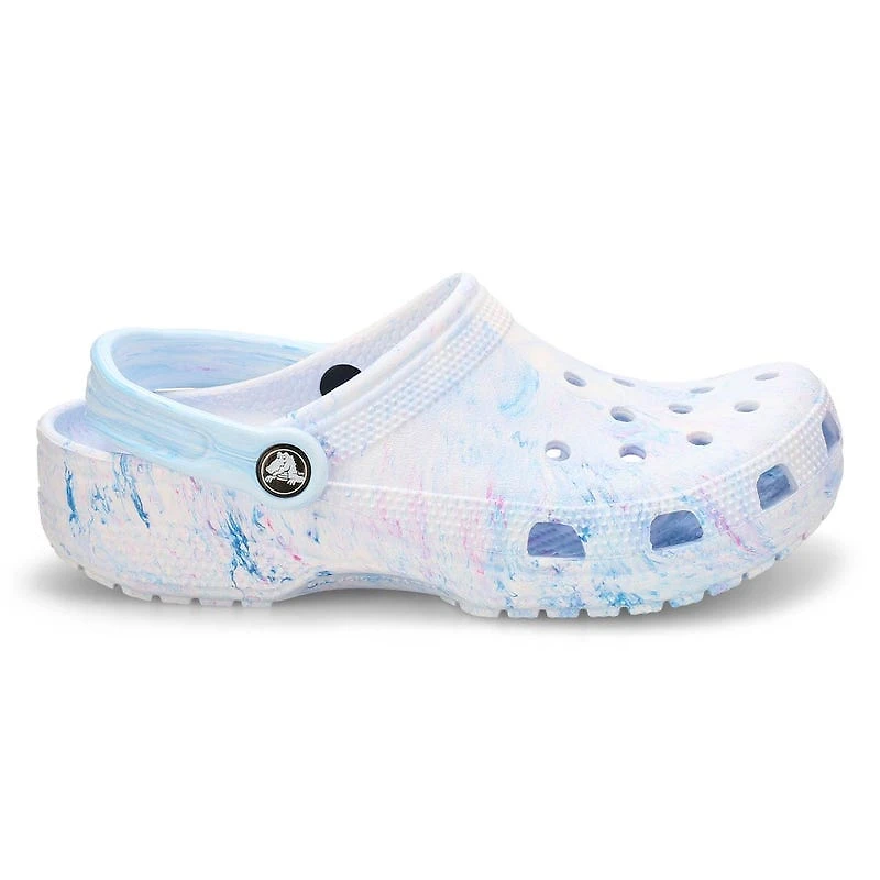 Women's Classic Watercolor Marbled Clog - Blue Mul