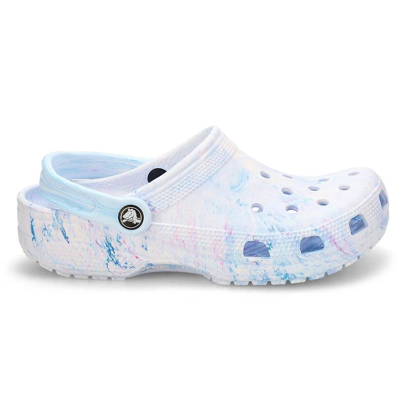 Women's Classic Watercolor Marbled Clog - Blue Mul