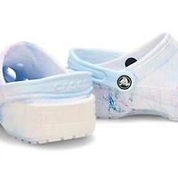 Women's Classic Watercolor Marbled Clog - Blue Mul