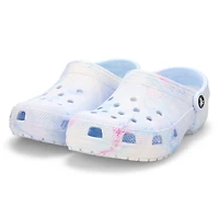 Women's Classic Watercolor Marbled Clog - Blue Mul
