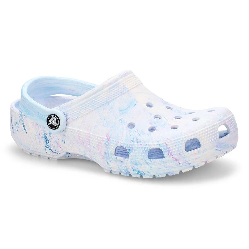 Women's Classic Watercolor Marbled Clog - Blue Mul