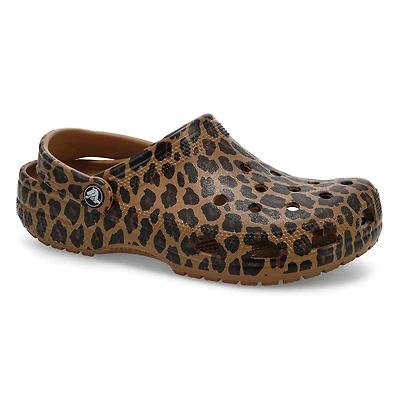Sabot de confort en EVA CLASSIC ANIMAL, sépia/léop