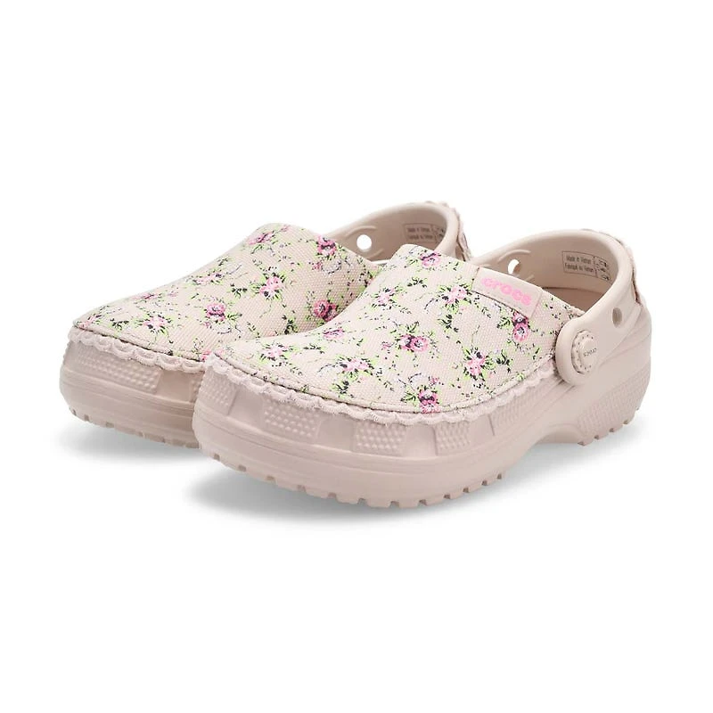 Sabot Crafted Printed Canvas pour enfants - Cocoa