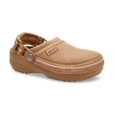 Kids'  Crafted Vegan Suede Stitch Clog - Sepia