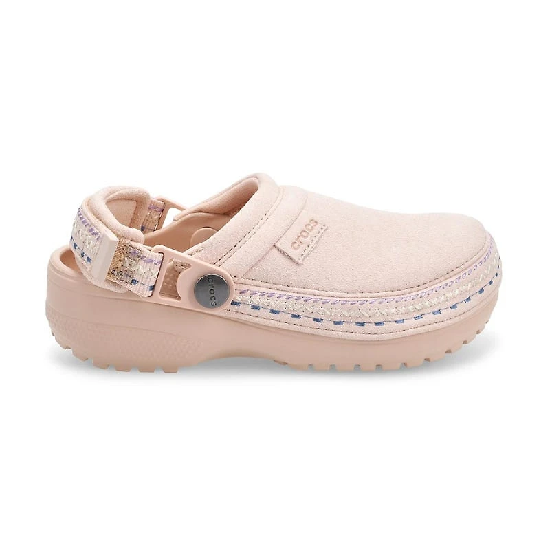 Kids'  Crafted Vegan Suede Stitch Clog - Sepia