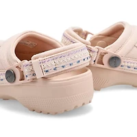 Kids'  Crafted Vegan Suede Stitch Clog - Sepia