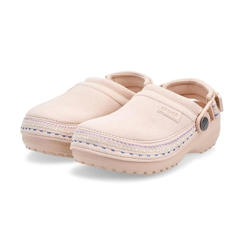 Kids'  Crafted Vegan Suede Stitch Clog - Sepia
