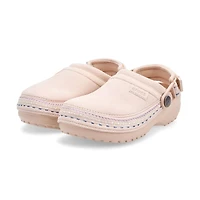 Kids'  Crafted Vegan Suede Stitch Clog - Sepia