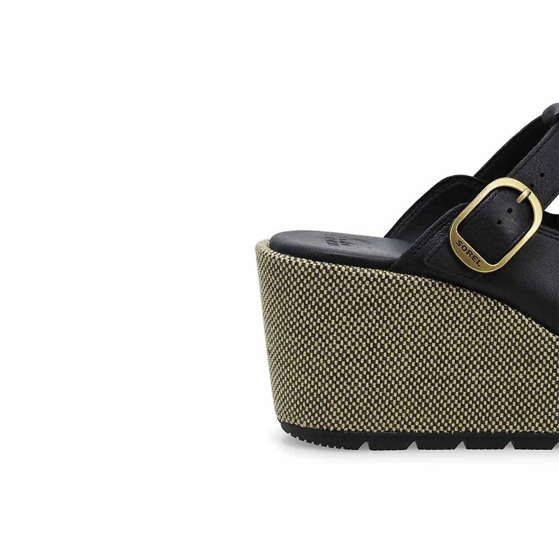 Women's SunPeak Wedge Slide Sandal - Black/Natural