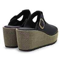 Women's SunPeak Wedge Slide Sandal - Black/Natural