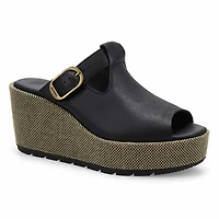 Women's SunPeak Wedge Slide Sandal - Black/Natural