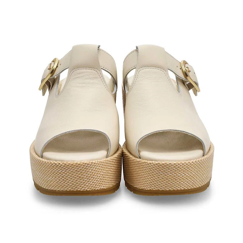 Sandale compense  enfiler SUNPEAK, noir/cru, fe