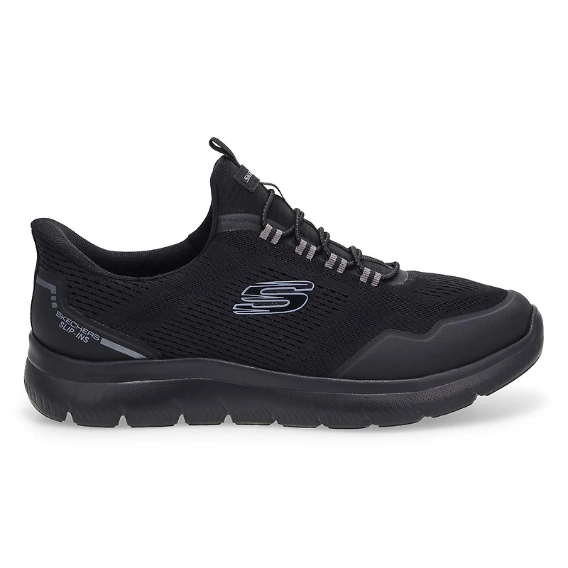 Mens Summits Top Rate Wide Slip Ins Sneaker - Bla
